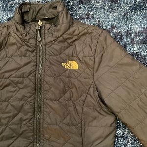 North Face Quilted Jacket black and gold women’s XS